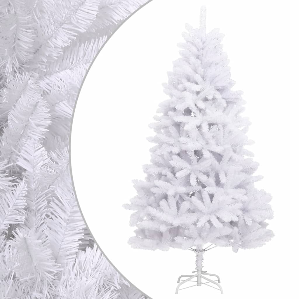 Berkfield Artificial Hinged Christmas Tree with Stand White 270 cm
