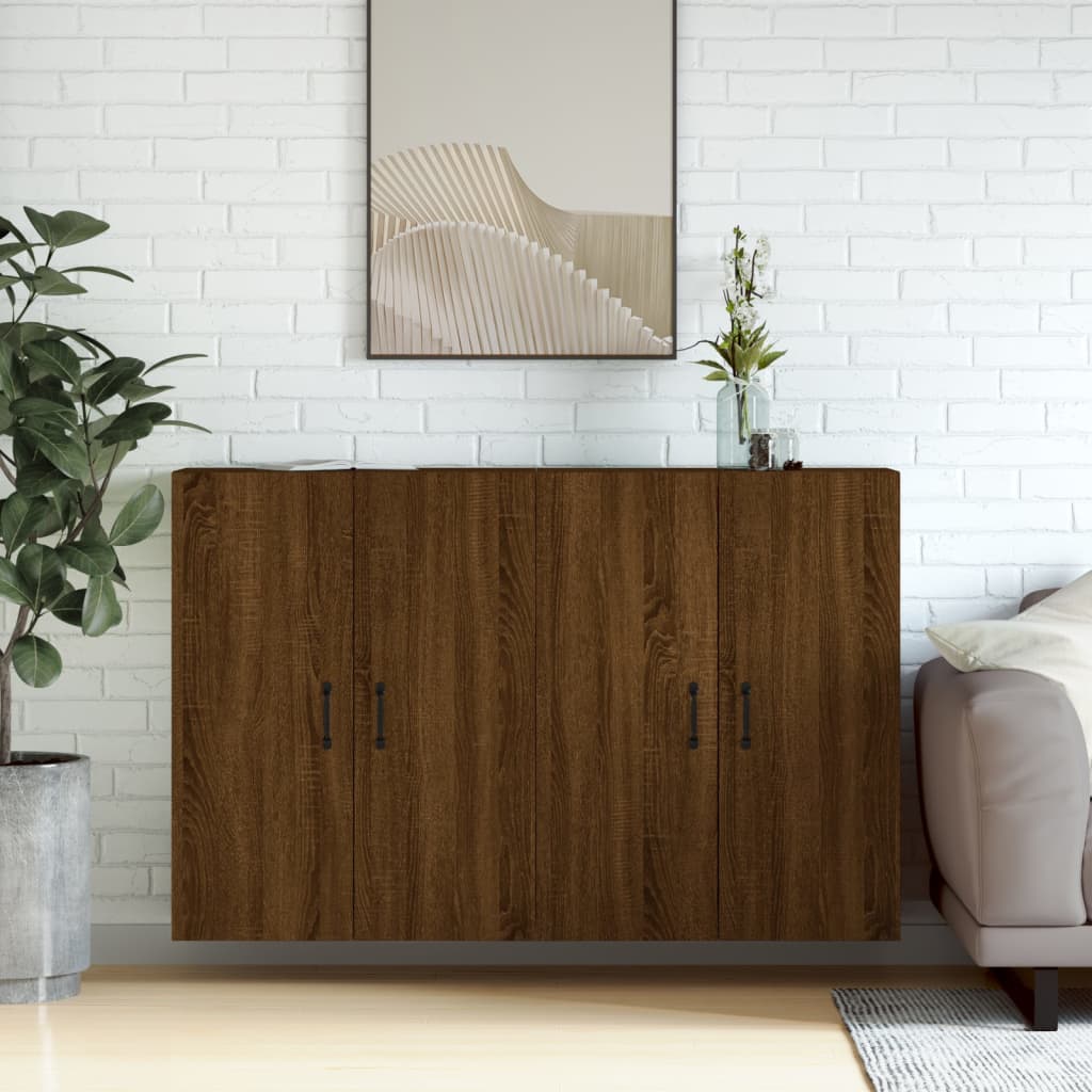 Berkfield Wall Mounted Cabinets 2 pcs Brown Oak Engineered Wood