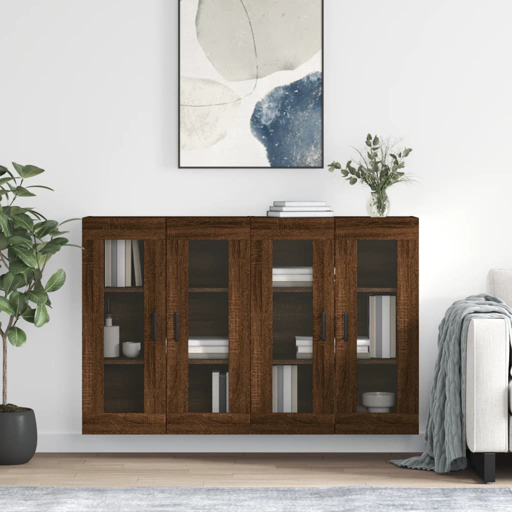 Berkfield Wall Mounted Cabinets 2 pcs Brown Oak Engineered Wood