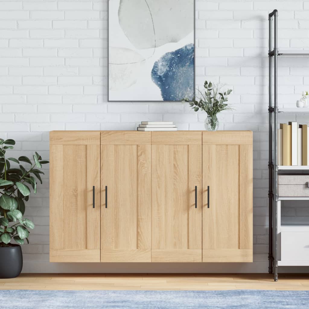 Berkfield Wall Mounted Cabinets 2 pcs Sonoma Oak Engineered Wood