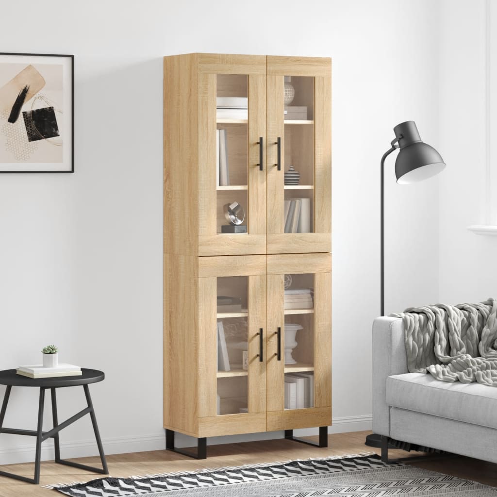 Berkfield Highboard Sonoma Oak 69.5x34x180 cm Engineered Wood