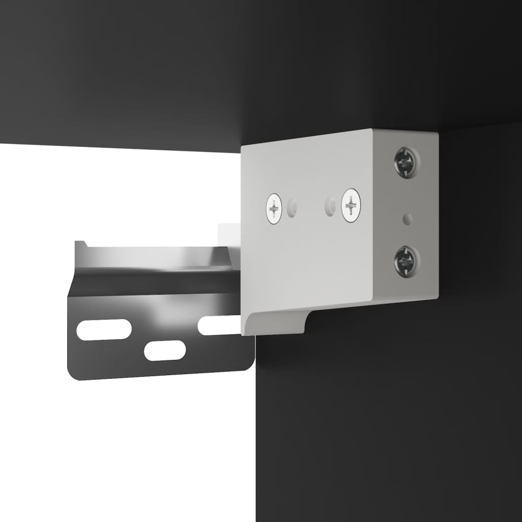 Berkfield Highboard Black 34.5x34x180 cm Engineered Wood