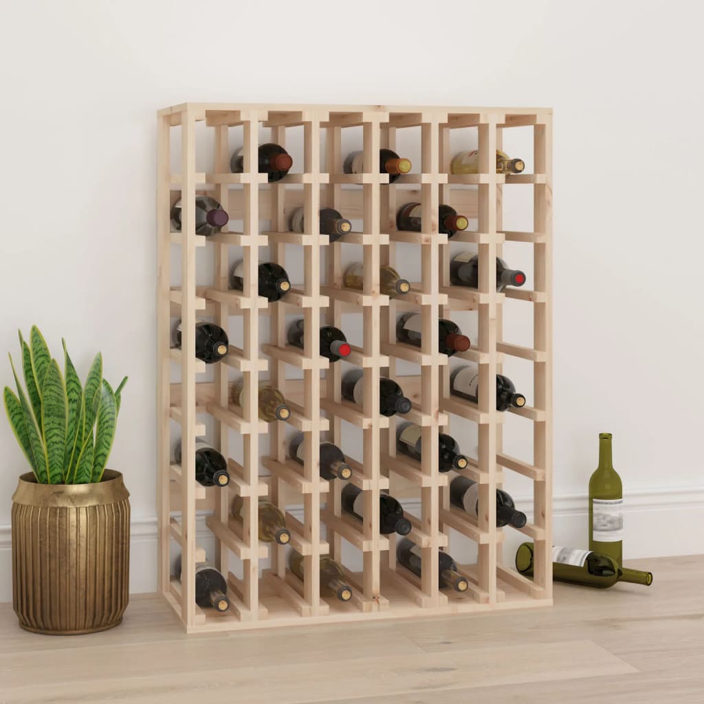 Berkfield Wine Rack 70x33x94 cm Solid Wood Pine
