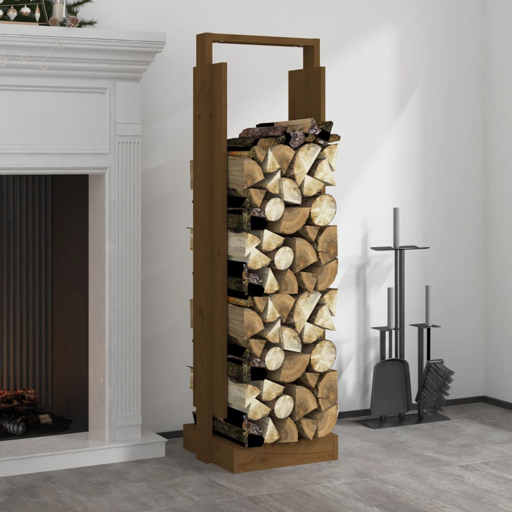 Berkfield Log Holder Honey Brown 33.5x30x110 cm Solid Wood Pine