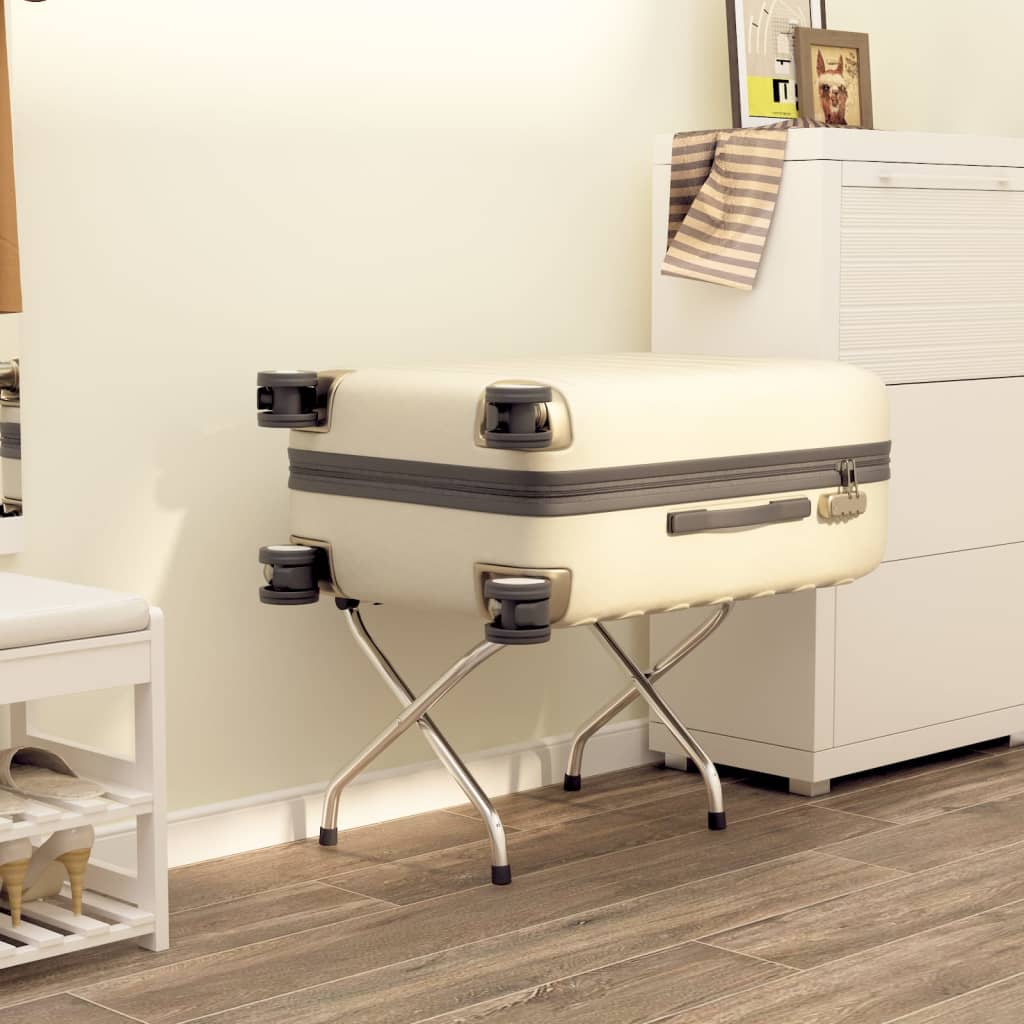 Berkfield Luggage Rack with Backrest Silver 56x39x52cm