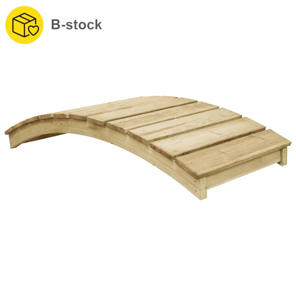 Berkfield B-Stock Garden Bridge 170x74 cm Impregnated Solid Wood Pine