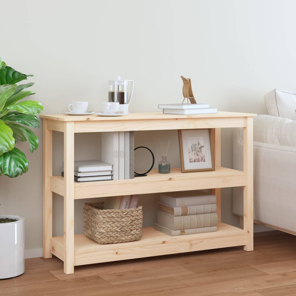 Berkfield Console Table 110x40x74 cm Solid Wood Pine