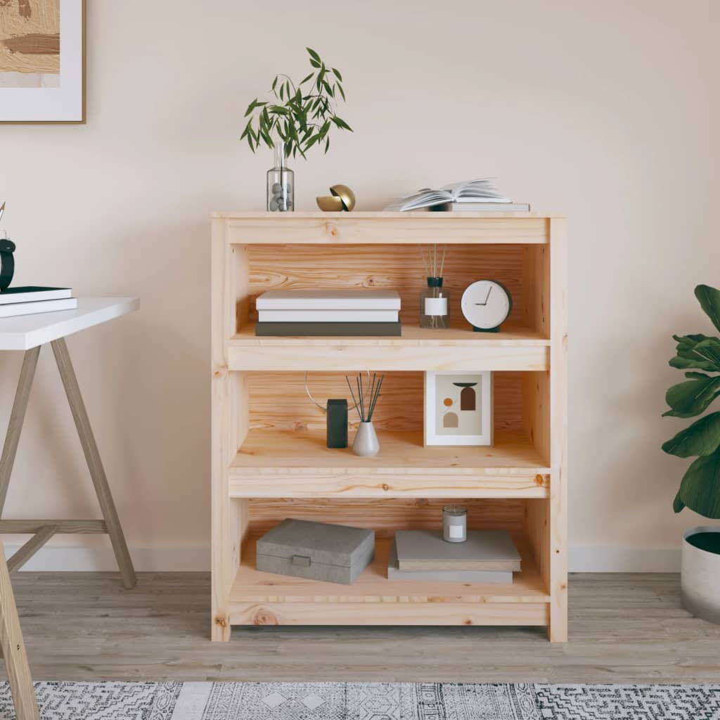Berkfield Book Cabinet 80x35x97 cm Solid Wood Pine