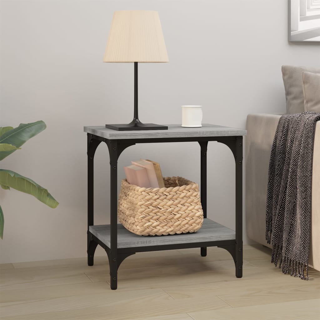 Berkfield Side Table Grey Sonoma 40x30x42 cm Engineered Wood