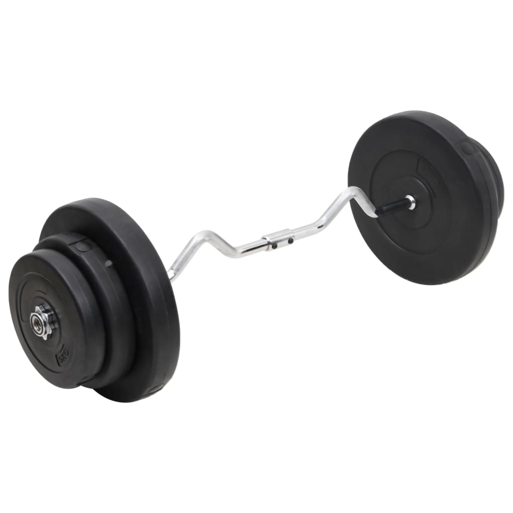 Berkfield Curl Barbell with Plates 60 kg