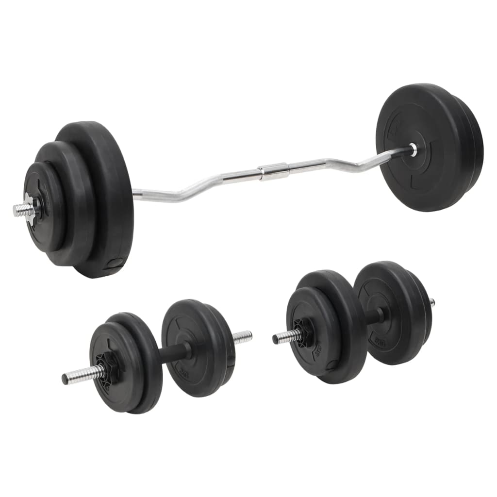 Berkfield Barbell and Dumbbell with Plates 60 kg