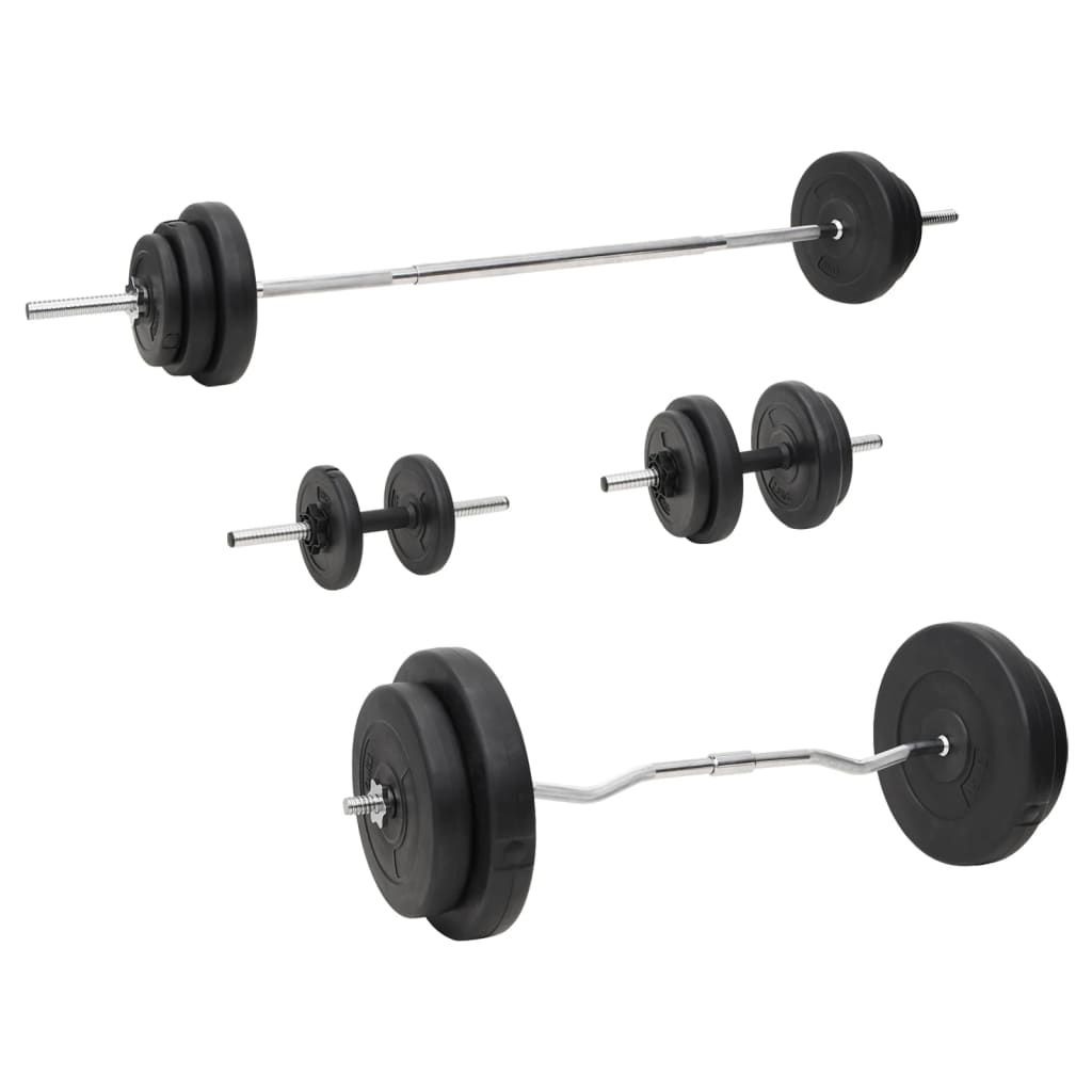 Berkfield Barbell and Dumbbell with Plates Set 90 kg