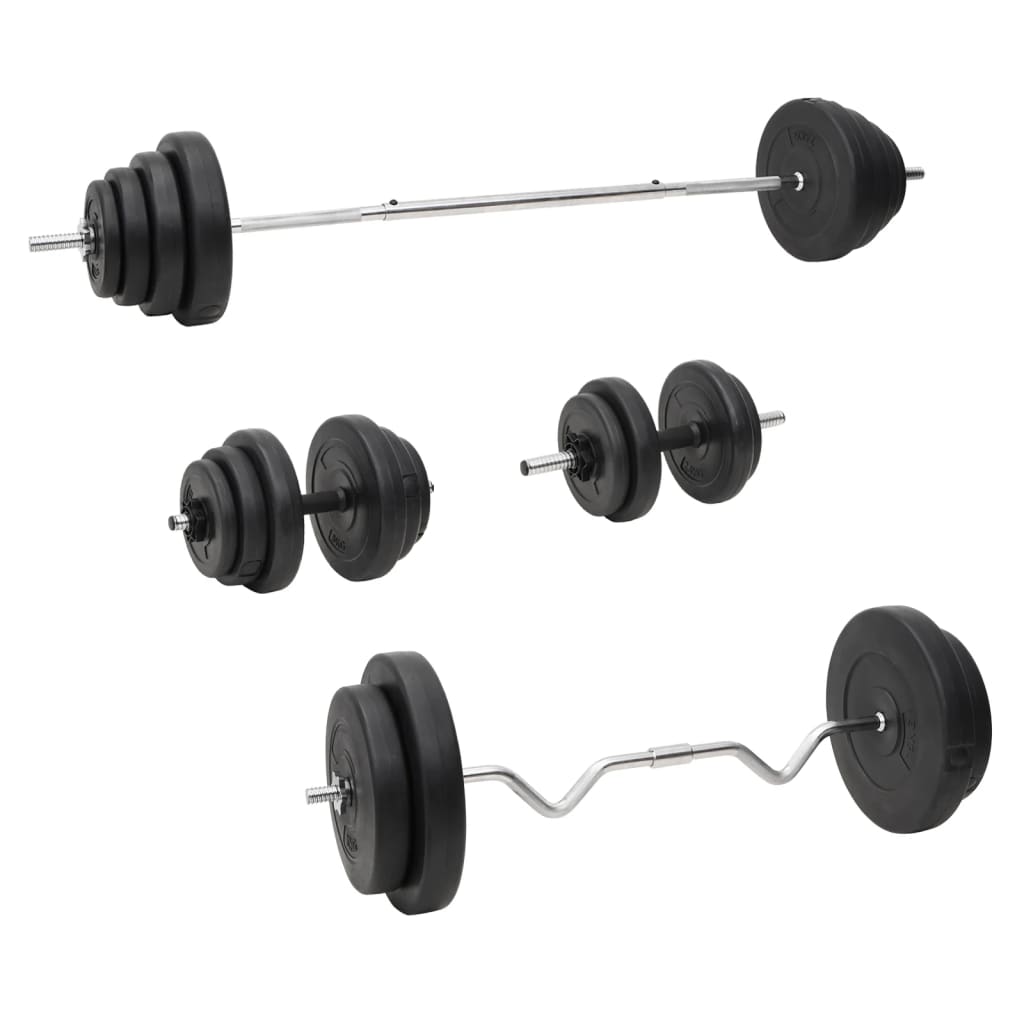 Berkfield Barbell and Dumbbell with Plates Set 120 kg