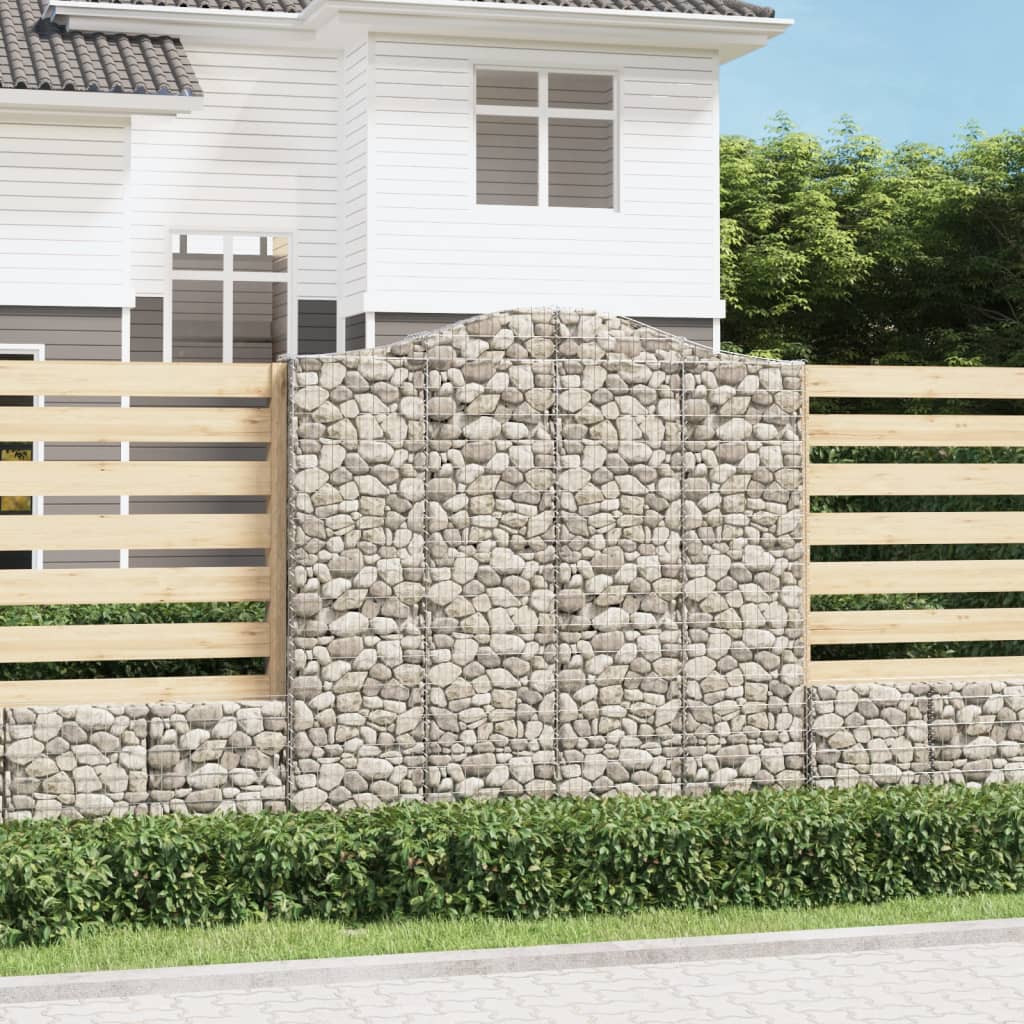 Berkfield Arched Gabion Baskets 10 pcs 200x30x200/220 cm Galvanised Iron