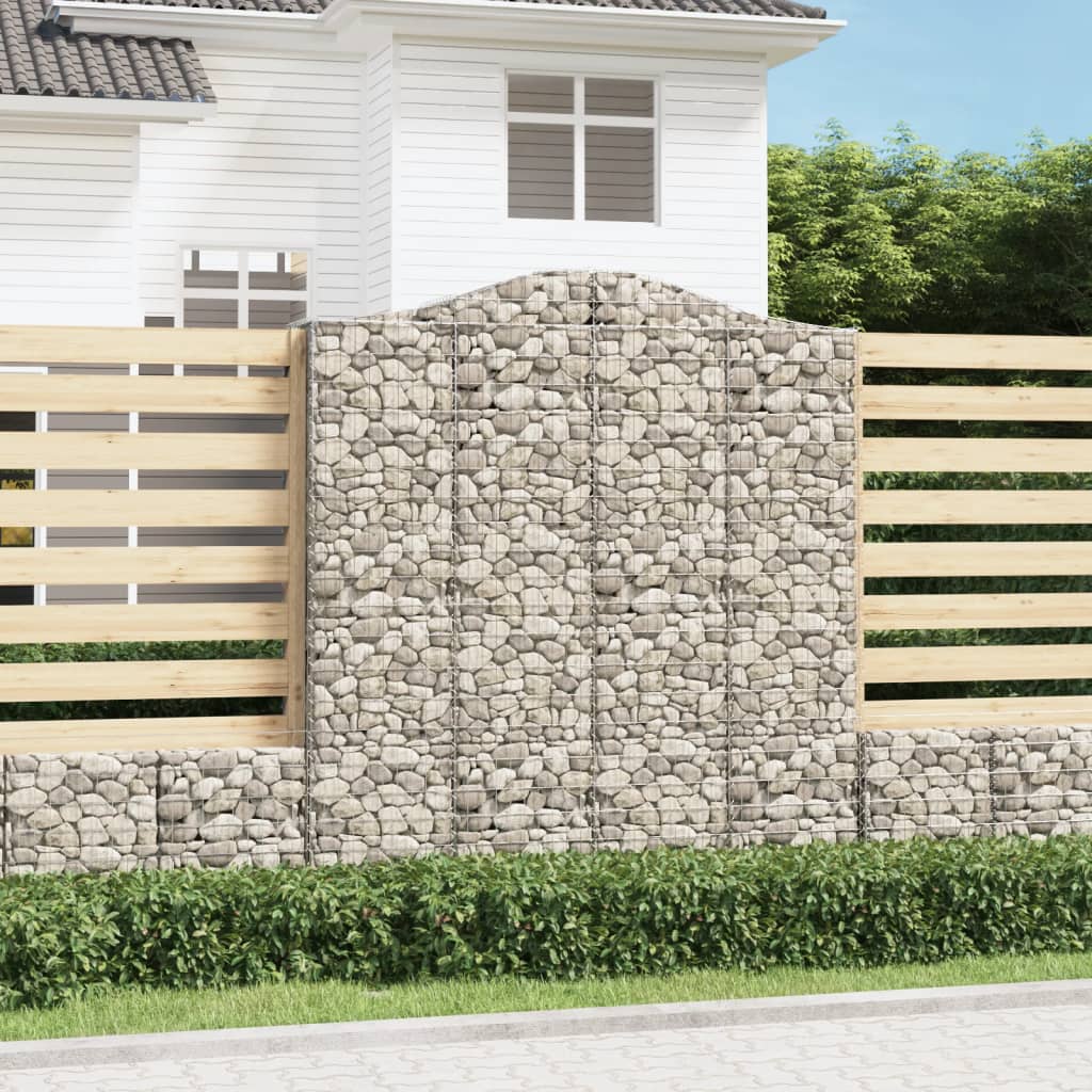 Berkfield Arched Gabion Baskets 40 pcs 200x50x220/240 cm Galvanised Iron