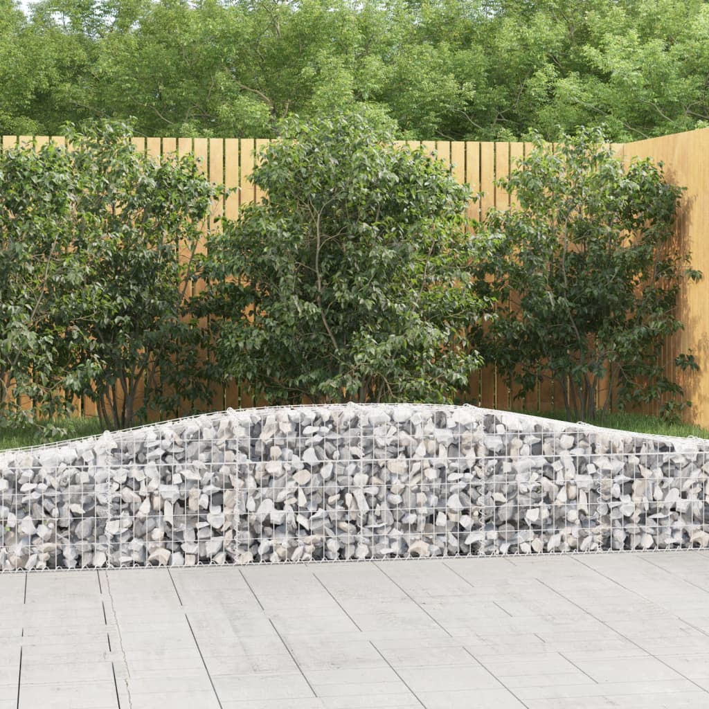 Berkfield Arched Gabion Baskets 20 pcs 400x30x40/60 cm Galvanised Iron
