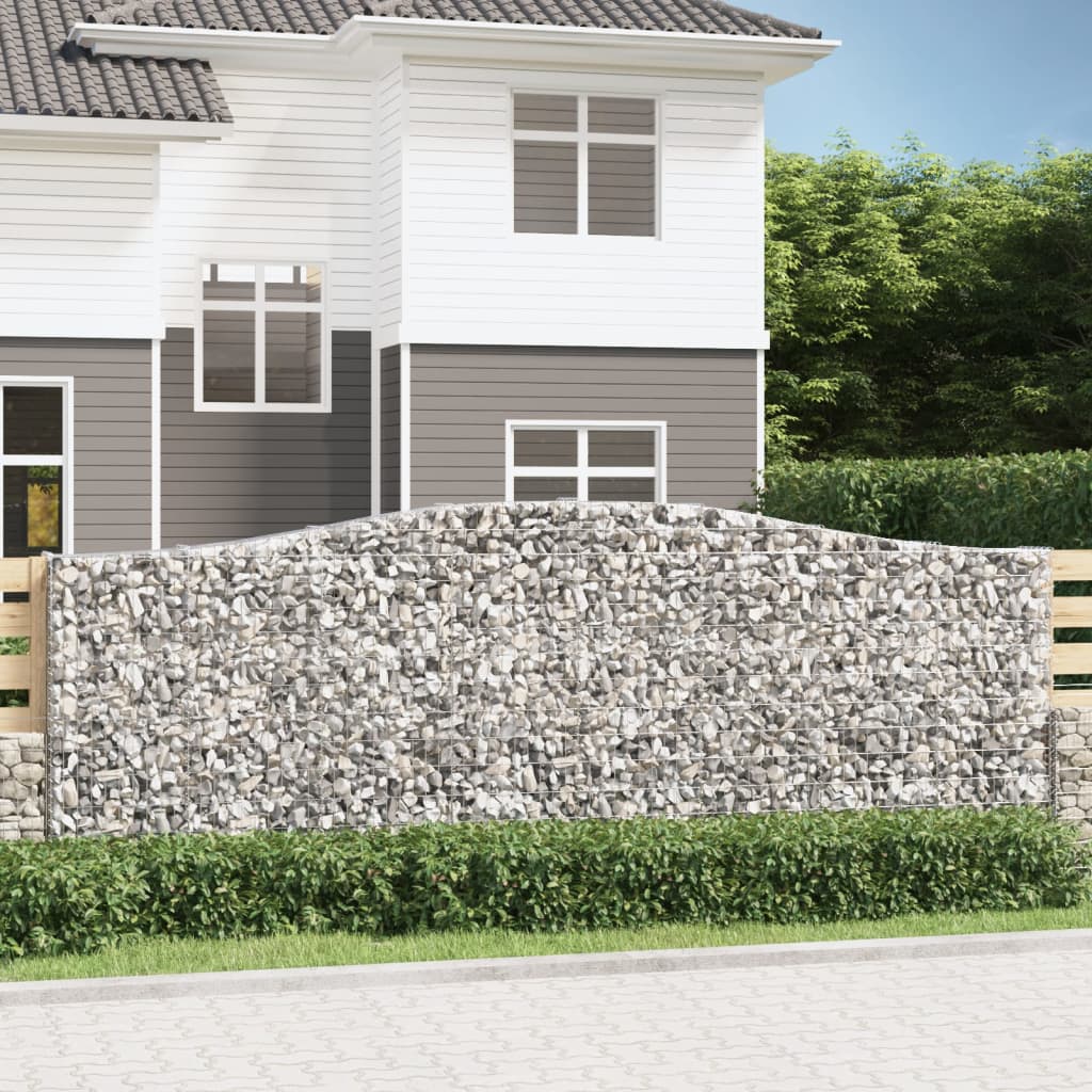 Berkfield Arched Gabion Baskets 15 pcs 400x30x140/160 cm Galvanised Iron