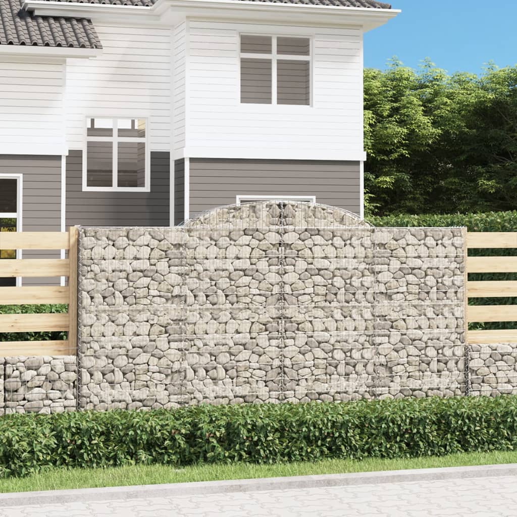 Berkfield Arched Gabion Baskets 11 pcs 300x30x160/180 cm Galvanised Iron