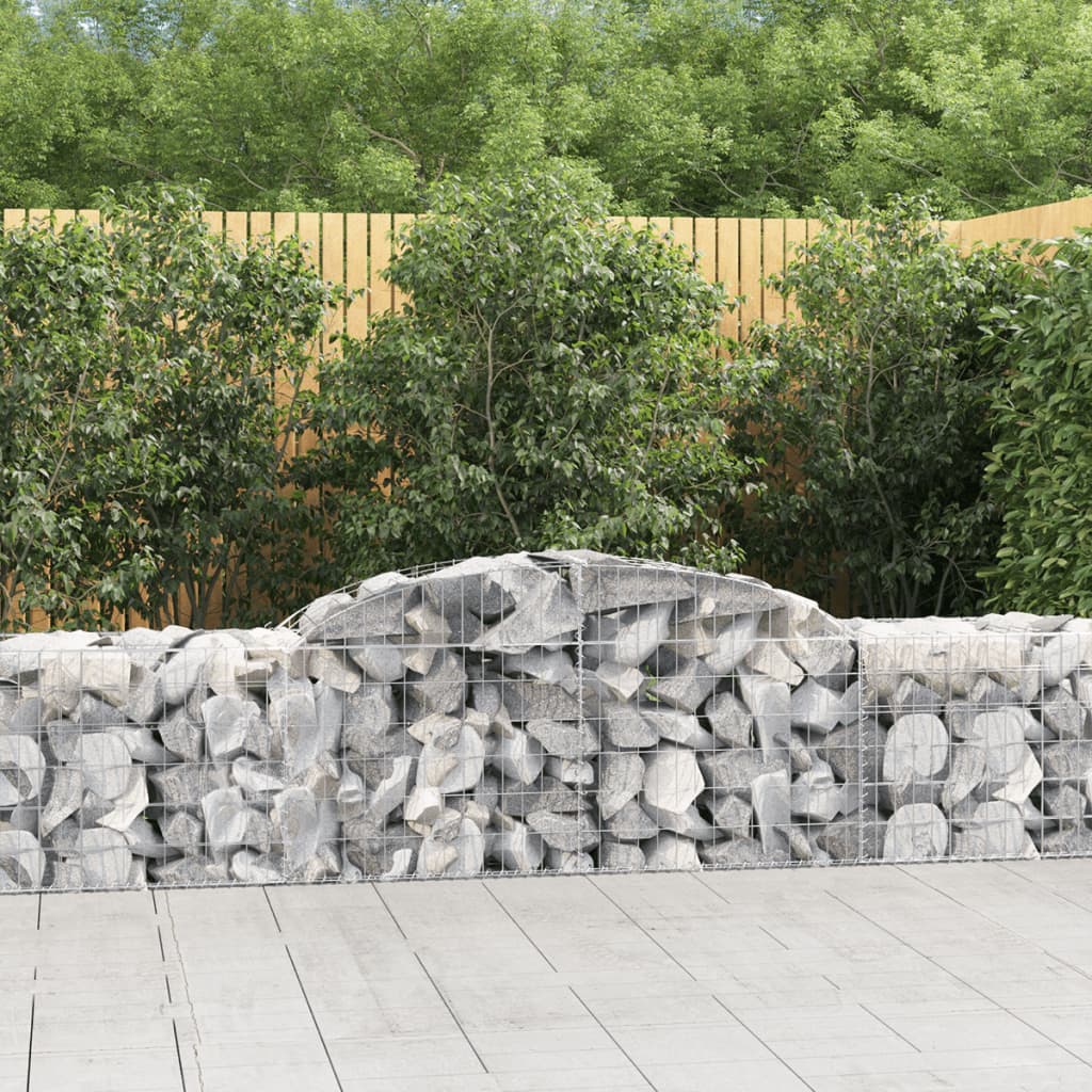 Berkfield Arched Gabion Baskets 12 pcs 300x50x60/80 cm Galvanised Iron