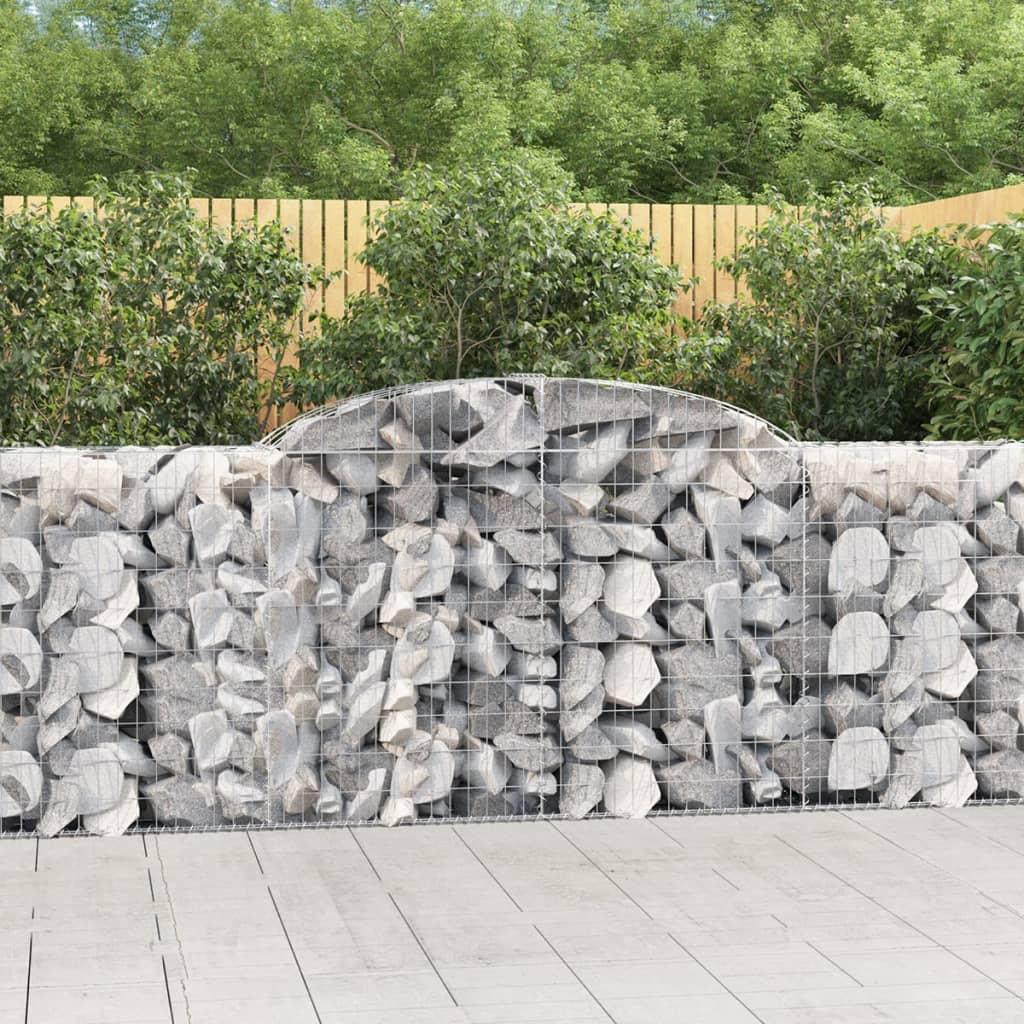 Berkfield Arched Gabion Baskets 5 pcs 300x50x100/120 cm Galvanised Iron