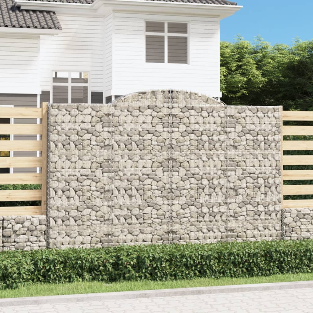 Berkfield Arched Gabion Baskets 7 pcs 300x50x200/220 cm Galvanised Iron