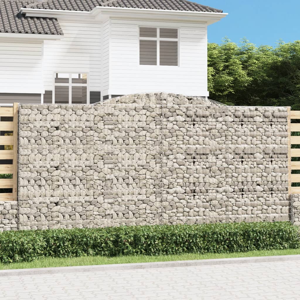 Berkfield Arched Gabion Baskets 25 pcs 400x50x200/220 cm Galvanised Iron