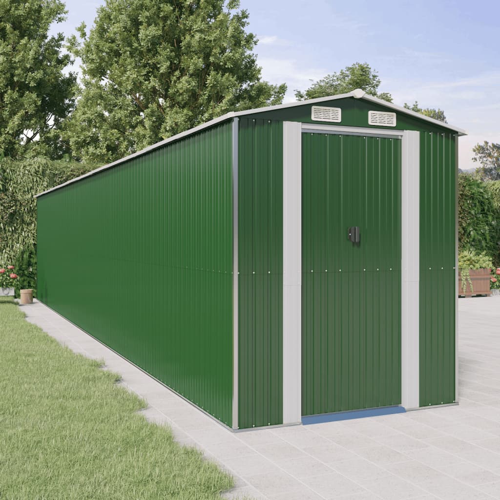 Berkfield Garden Shed Green 192x1021x223 cm Galvanised Steel
