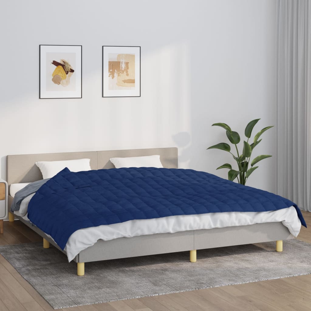 Berkfield Weighted Blanket Blue 155x220 cm 11 kg Fabric