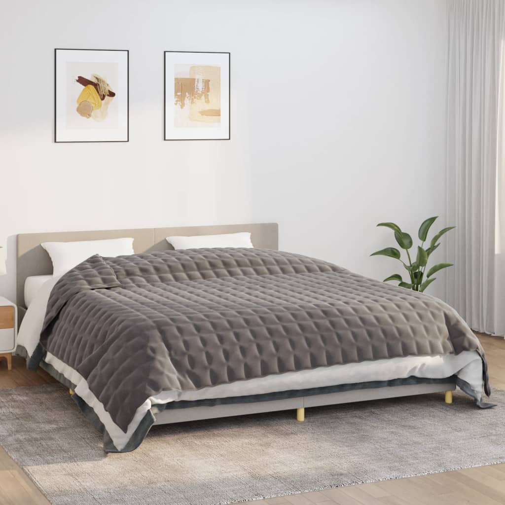Berkfield Weighted Blanket Grey 235x290 cm 11 kg Fabric