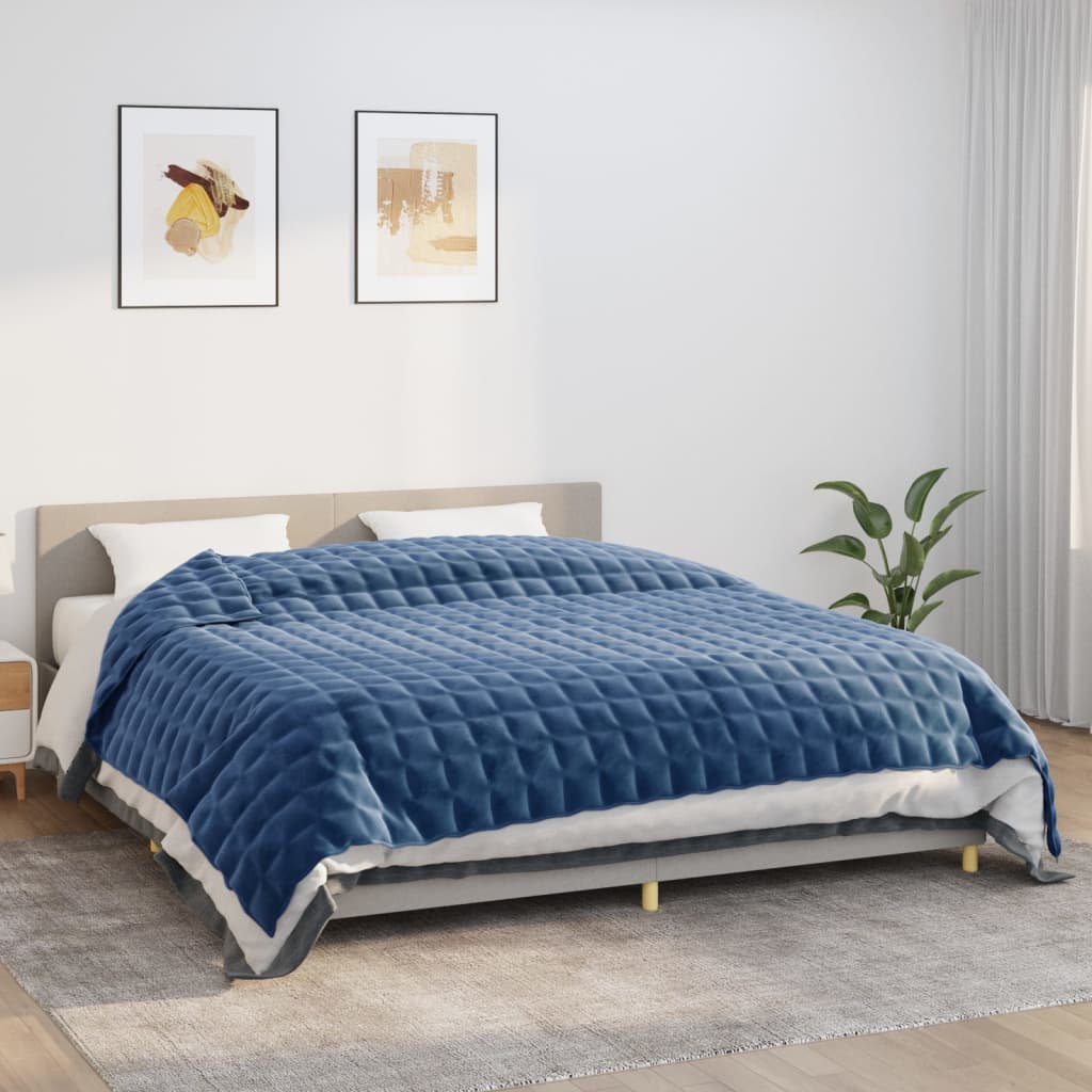 Berkfield Weighted Blanket Blue 235x290 cm 15 kg Fabric