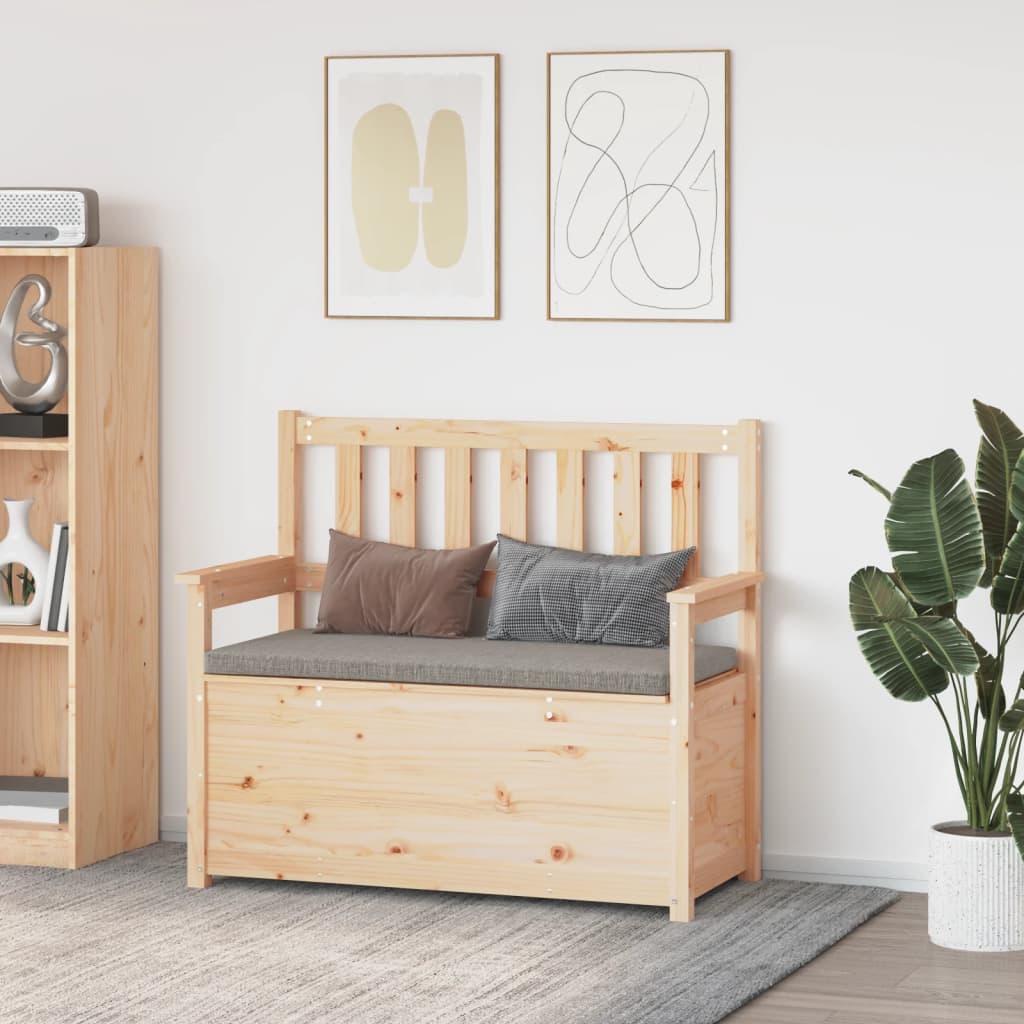 Berkfield Bench 112.5x51.5x96.5 cm Solid Wood Pine