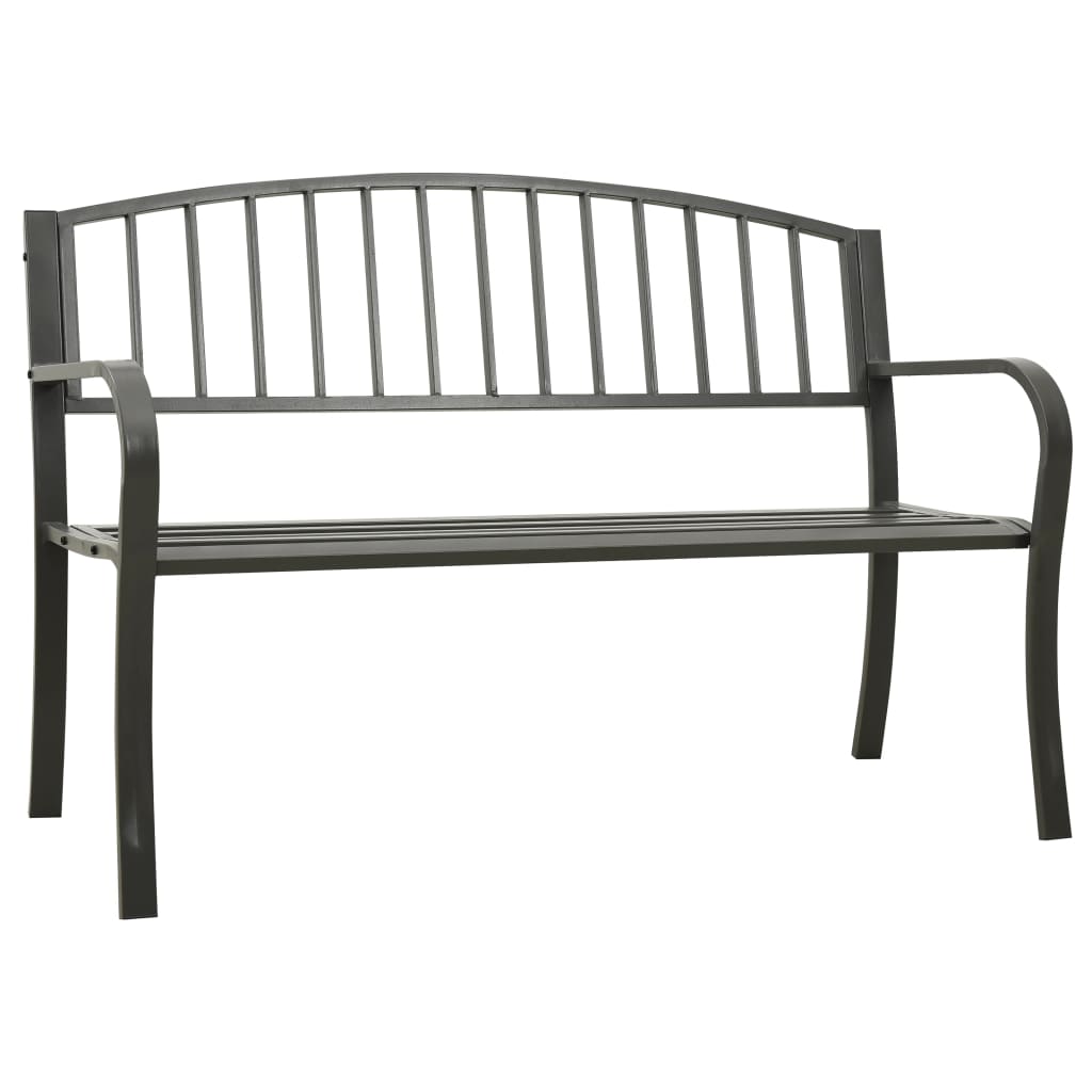 Berkfield Garden Bench Grey 120 cm Steel