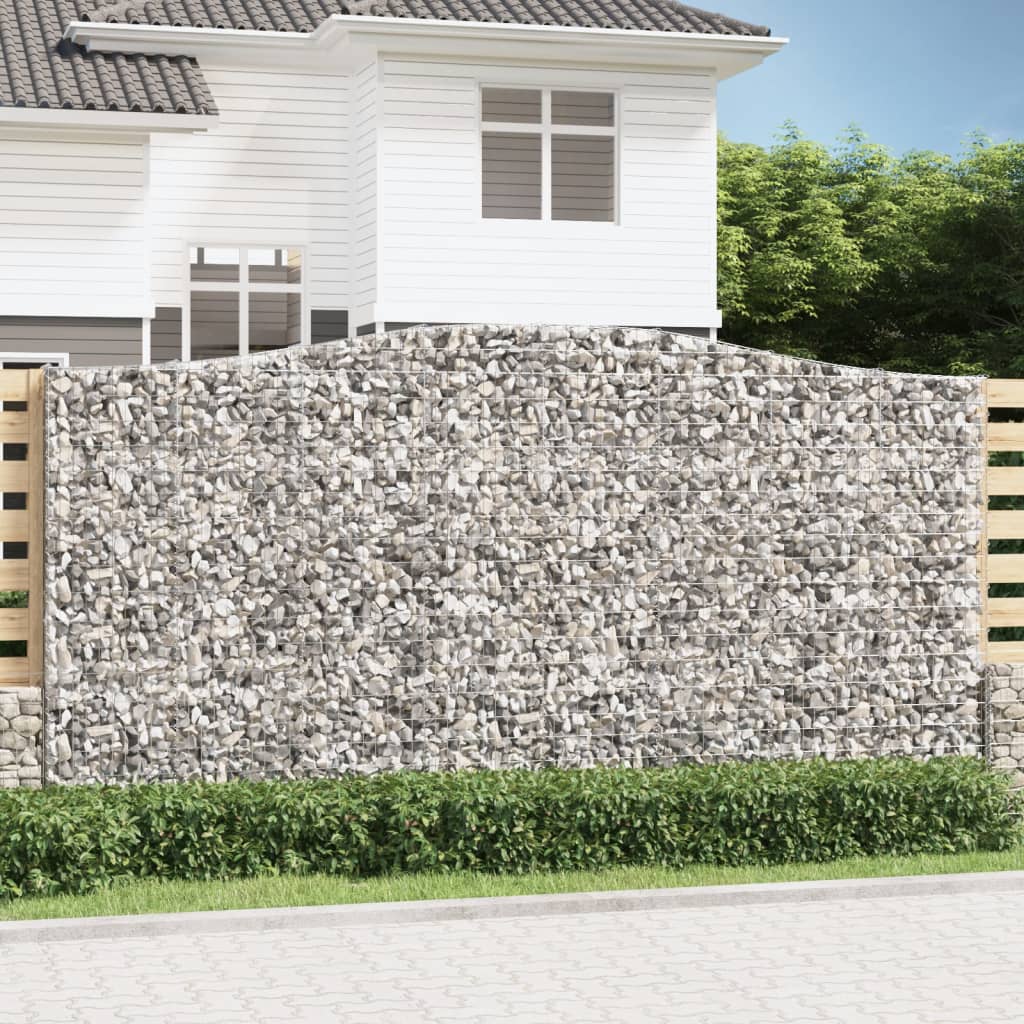 Berkfield Arched Gabion Basket 400x30x200/220 cm Galvanised Iron