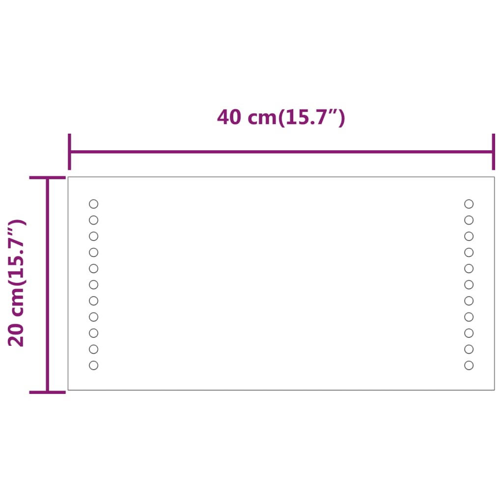 Berkfield LED Bathroom Mirror 20x40 cm