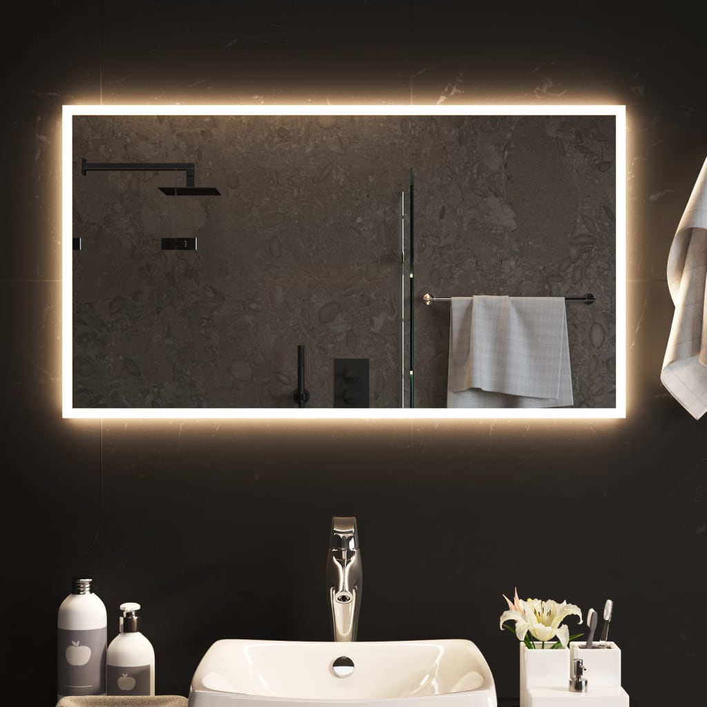 Berkfield LED Bathroom Mirror 50x90 cm