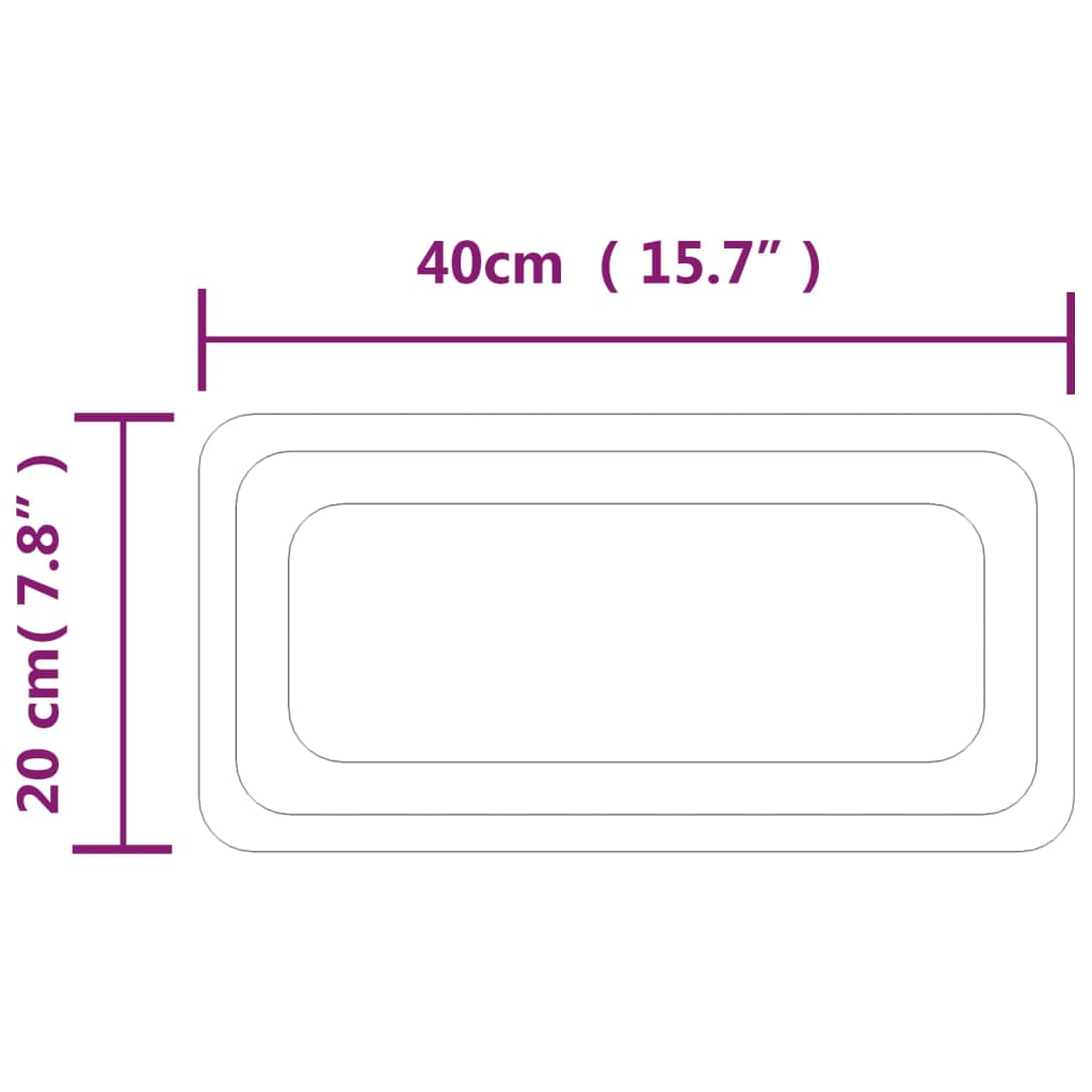 Berkfield LED Bathroom Mirror 20x40 cm