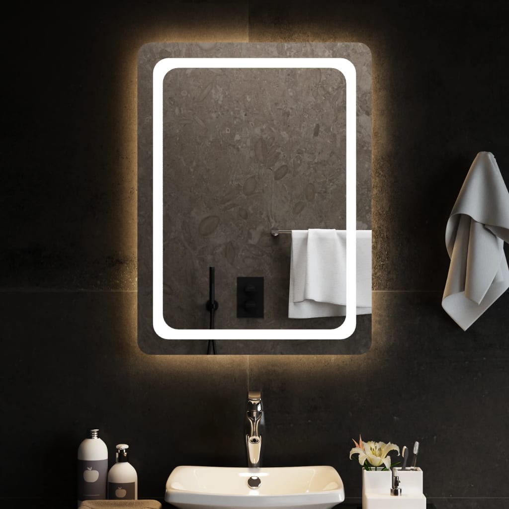 Berkfield LED Bathroom Mirror 60x80 cm