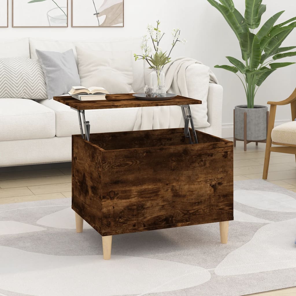 Berkfield Coffee Table Smoked Oak 60x44.5x45 cm Engineered Wood