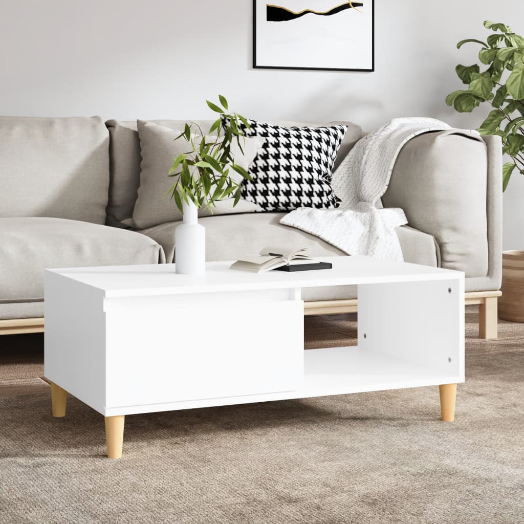 Berkfield Coffee Table White 90x50x36.5 cm Engineered Wood