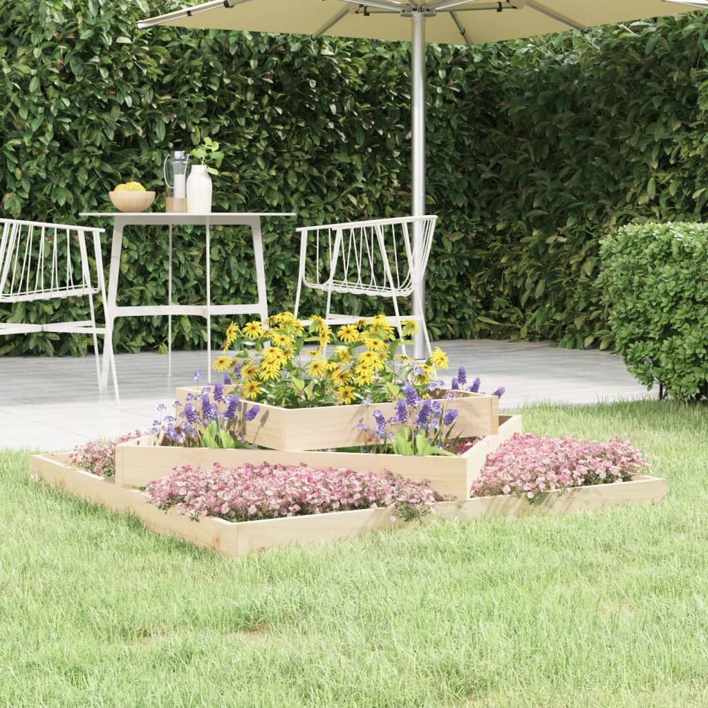 Berkfield Planter 112x112x27 cm Solid Wood Pine