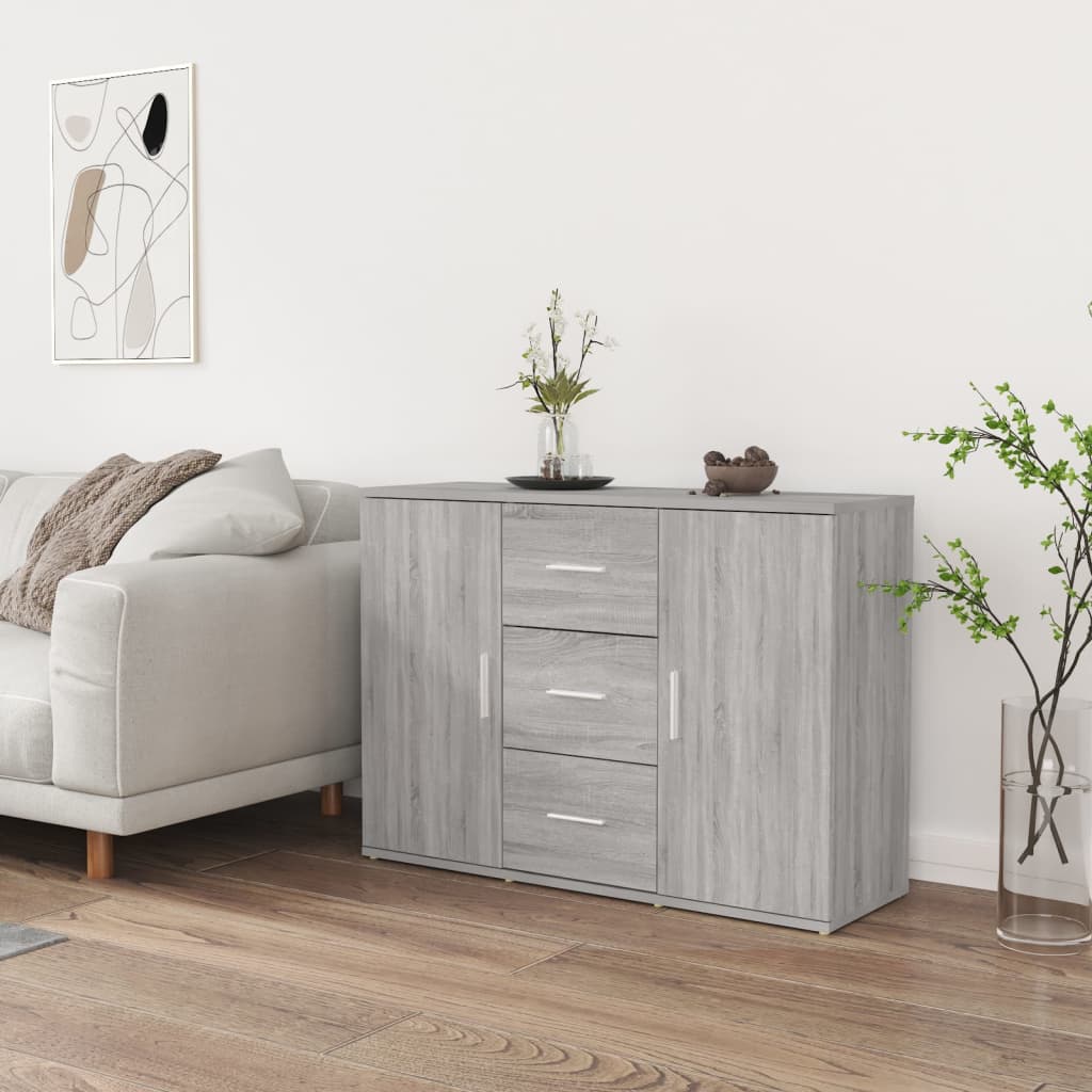 Berkfield Sideboard Grey Sonoma 91x29.5x65 cm Engineered Wood