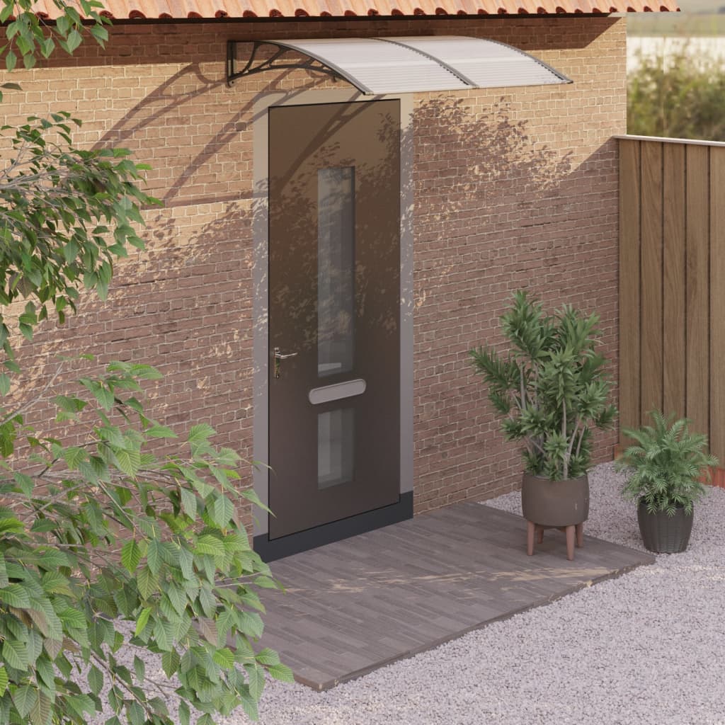 Berkfield Door Canopy Black 150x100 cm Polycarbonate