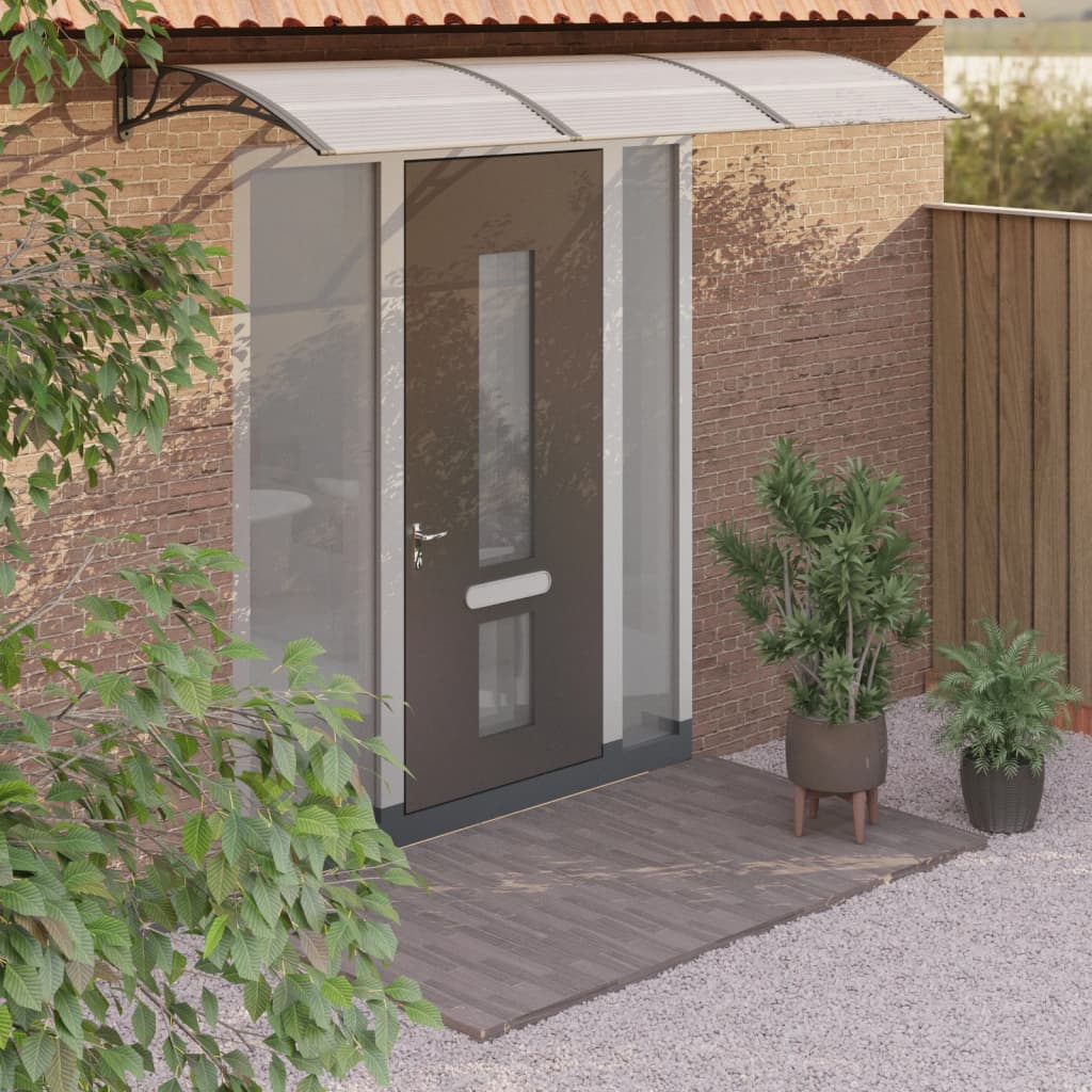 Berkfield Door Canopy Black 300x100 cm Polycarbonate