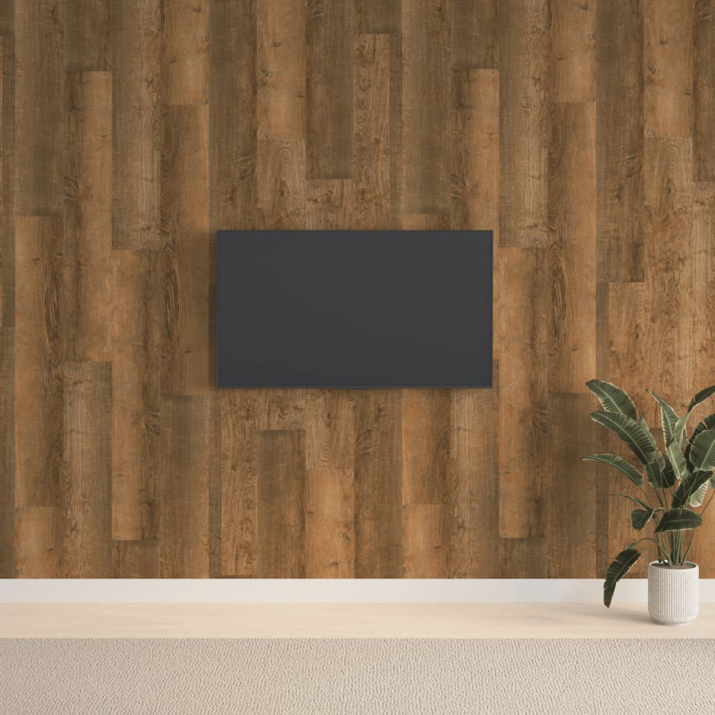 Berkfield Wall Panels Wood Look Brown PVC 2.06 m�__