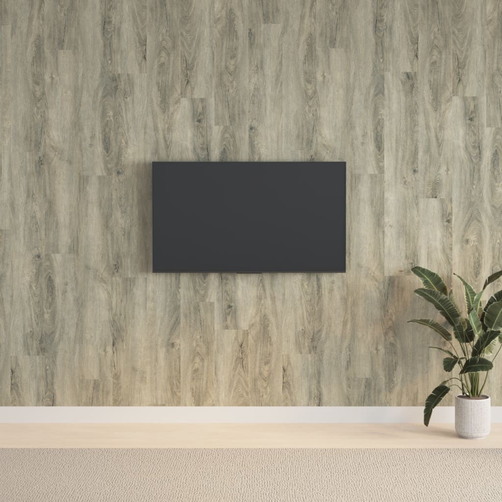 Berkfield Wall Panels Wood Look Grey PVC 2.06 m�__