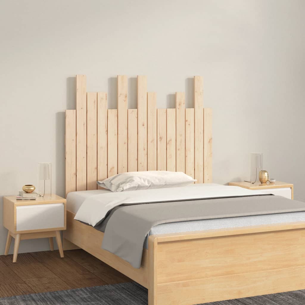 Berkfield Wall Headboard 95.5x3x80 cm Solid Wood Pine