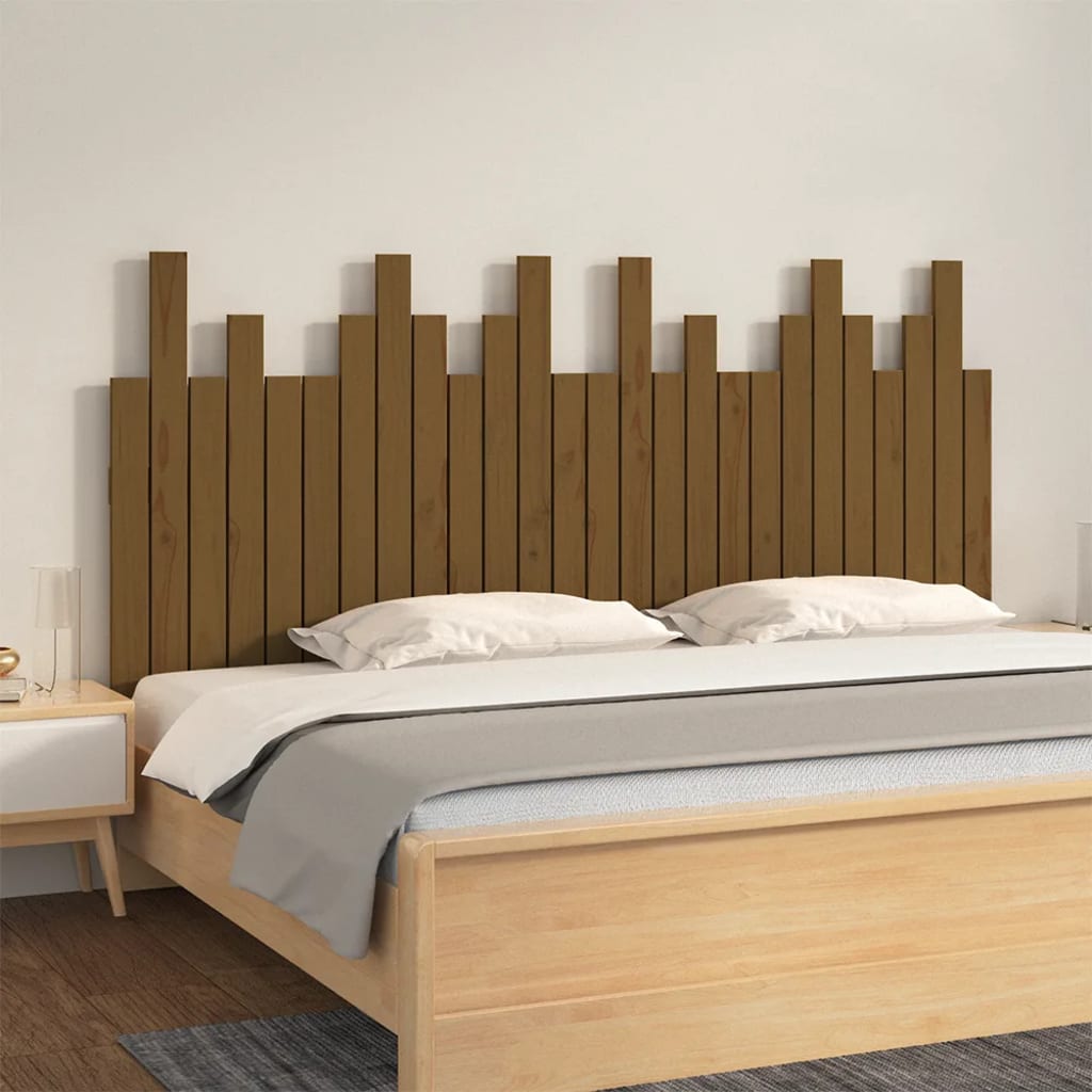 Berkfield Wall Headboard Honey Brown 166x3x80 cm Solid Wood Pine