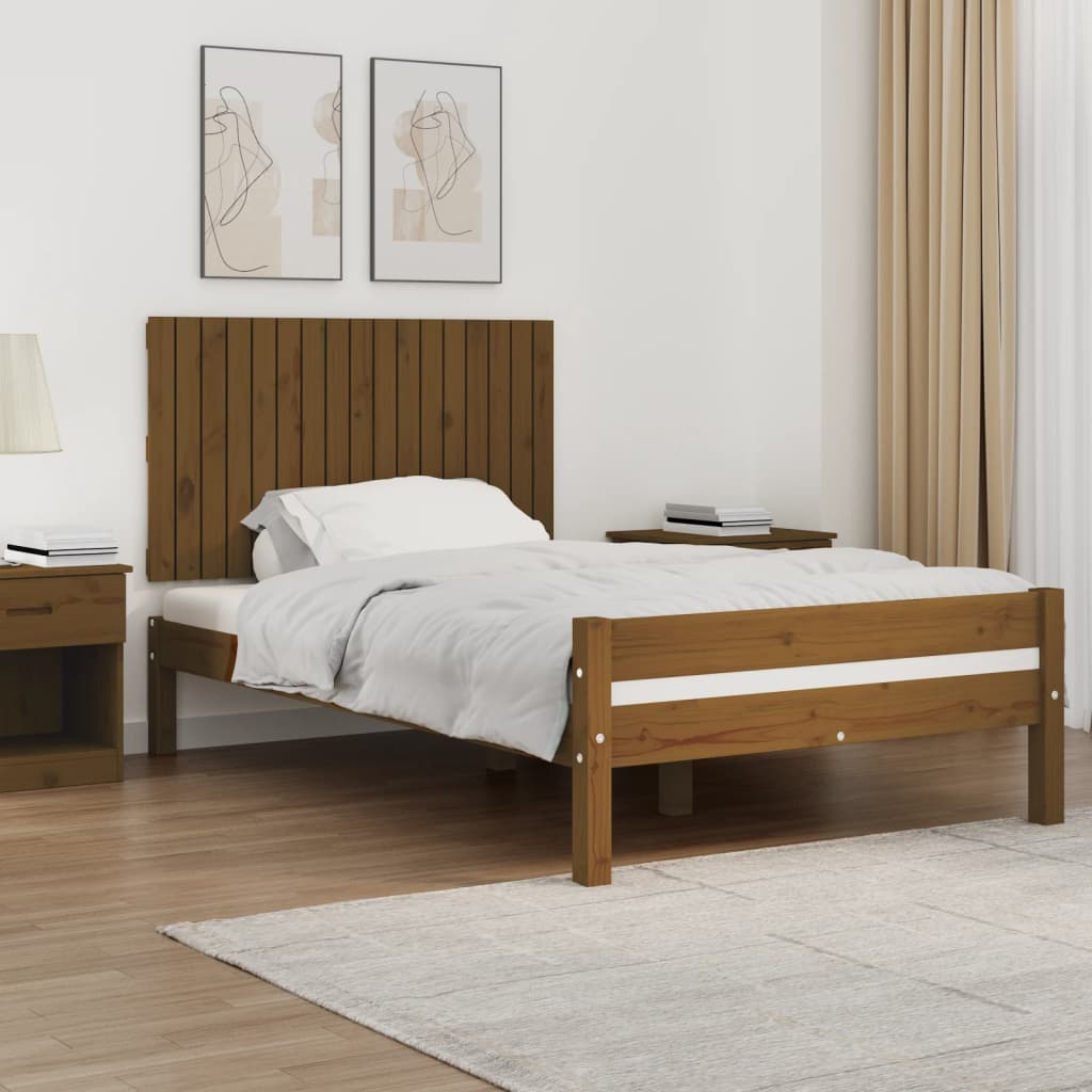 Berkfield Wall Headboard Honey Brown 108x3x60 cm Solid Wood Pine