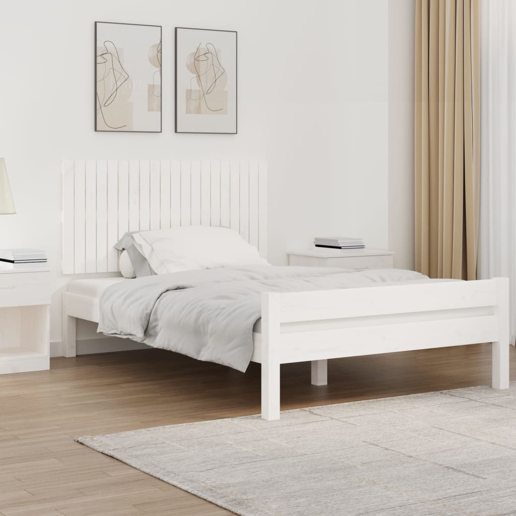 Berkfield Wall Headboard White 127.5x3x60 cm Solid Wood Pine