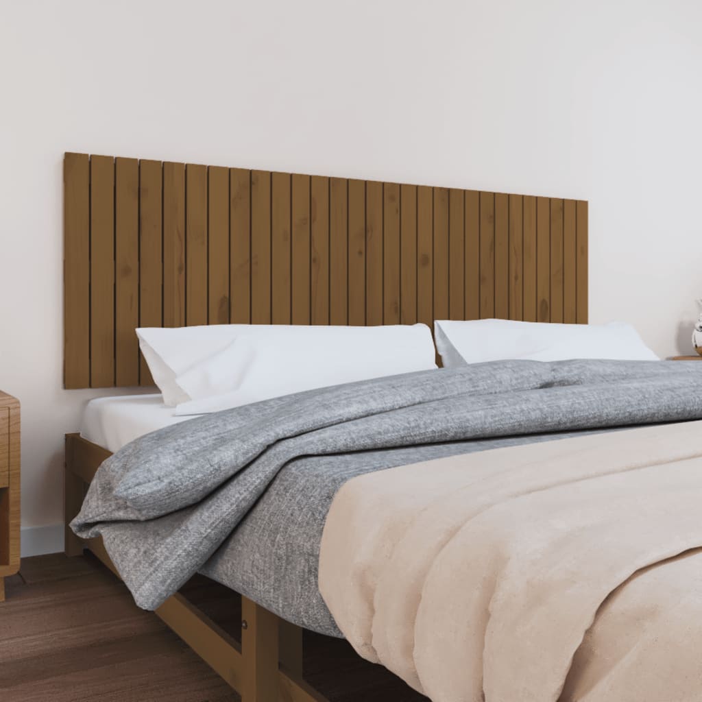 Berkfield Wall Headboard Honey Brown 185x3x60 cm Solid Wood Pine